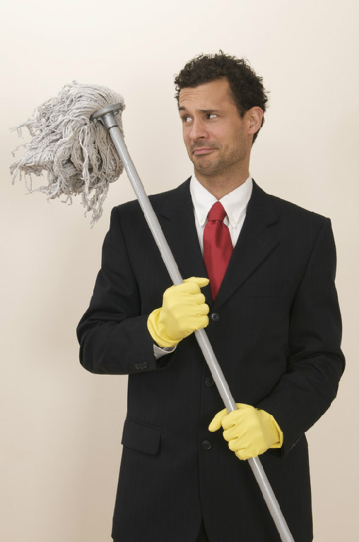 Man with mop